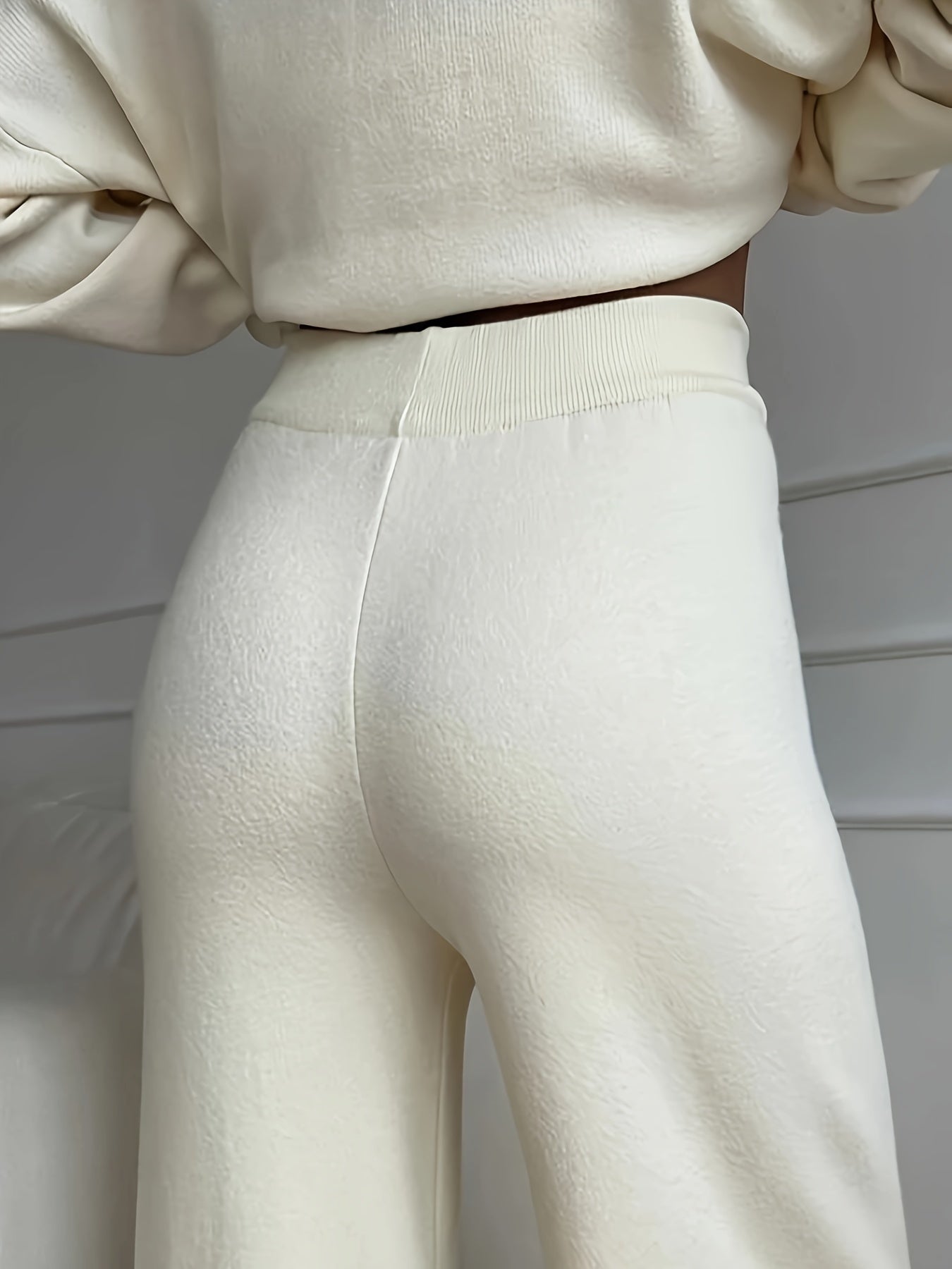 Jaylin | Casual Plain Knit Turtleneck and Straight Leg Set